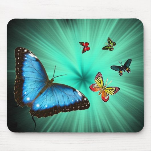 Schöne Schmetterlings-Reise Mousepad (Vorne)