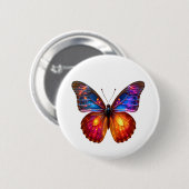 Schöne Schmetterlingskunst Button (Vorne & Hinten)