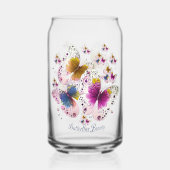 Schöne Schmetterlingskunst Dosenglas (Rückseite)