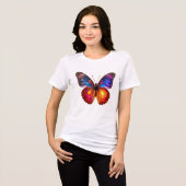 Schöne Schmetterlingskunst Tri-Blend Shirt (Vorderseite voll)