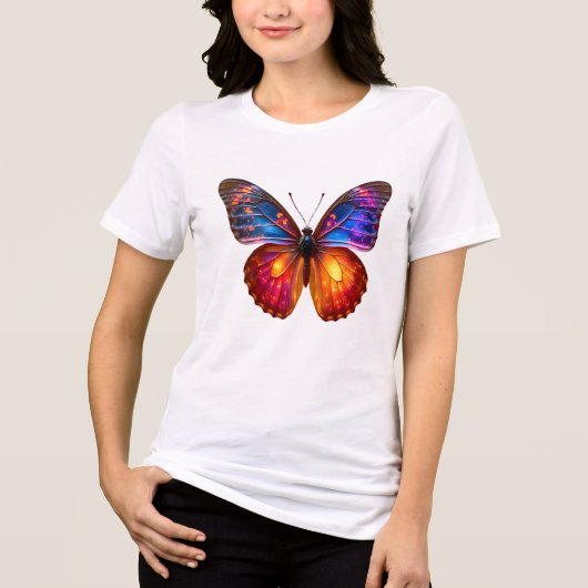 Schöne Schmetterlingskunst Tri-Blend Shirt (Vorderseite)