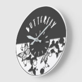 Schöne Schmetterlingswache Große Wanduhr (Winkel)