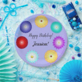 Schöne, schmuckreiche, mehrfarbige Blume Pappteller (Party)