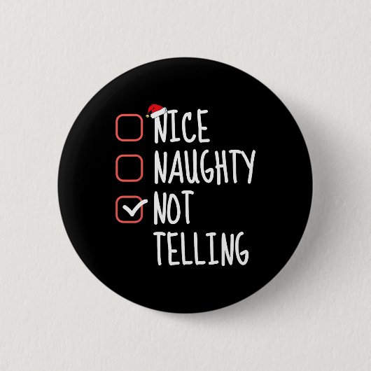 Schöne, schmutzige Weihnachtsliste Sant Button (Vorderseite)