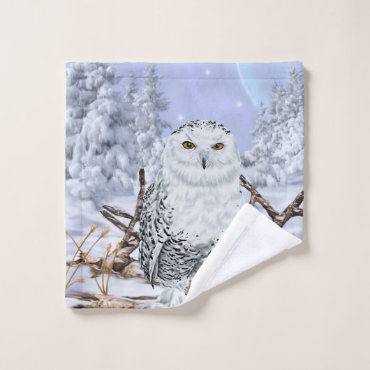Schöne Schneeauschale im Schnee drucken Badhandtuch Set (Waschlappen)