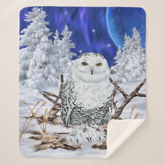 Schöne Schneeauschale im Schnee drucken Sherpadecke (Vorderseite)