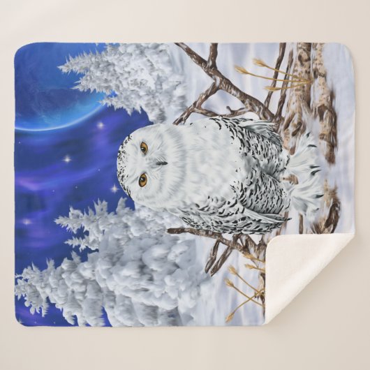 Schöne Schneeauschale im Schnee drucken Sherpadecke (Vorderseite (Horizontal))