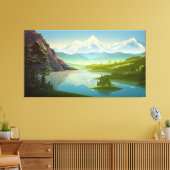 Schöne Schneeberge Leinwanddruck (Insitu (Wohnzimmer))