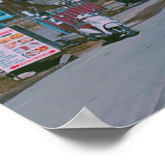 Schöne Schneeberge Poster (Ecke)