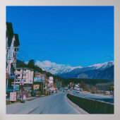 Schöne Schneeberge Poster (Vorne)