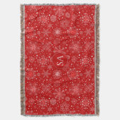 Schöne Schneeflocken am Roten Hintergrund Weihnach Decke (Vorderseite Vertikal)