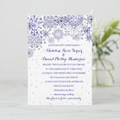 Schöne Schneeflocken - Einladungen zur Winterhochz (Stehend Vorderseite)