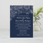 Schöne Schneeflocken - Einladungen zur Winterhochz (Stehend Vorderseite)