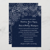 Schöne Schneeflocken - Einladungen zur Winterhochz (Vorne/Hinten)