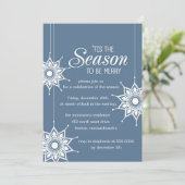 Schöne Schneeflocken - Feierliche Einladung (Stehend Vorderseite)