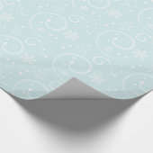Schöne Schneeflocken Geschenkpapier (Ecke)