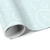 Schöne Schneeflocken Geschenkpapier (Rolleneckpunkt)