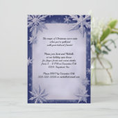 Schöne Schneeflocken Weihnachts-Party Einladung (Stehend Vorderseite)