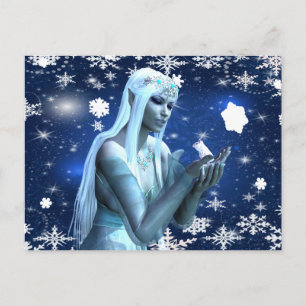 Schöne Schneekönigin Postkarte