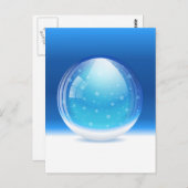 Schöne Schneekugel Postkarte (Vorne/Hinten)