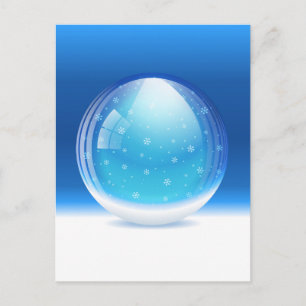 Schöne Schneekugel Postkarte
