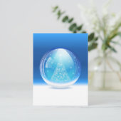 Schöne Schneekugel Postkarte (Stehend Vorderseite)