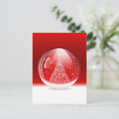 Schöne Schneekugel Postkarte (Stehend Vorderseite)