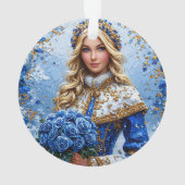 Schöne Schneemädchen Ornament (Rückseite)