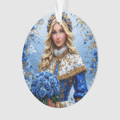 Schöne Schneemädchen Ornament (Vorderseite)