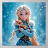 Schöne Schneemagdin Poster (Vorne)