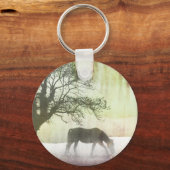 Schöne Schneepferde Schlüsselanhänger (Vorderseite)