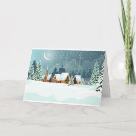 Schöne schneesichere Winterlandschaft Karte