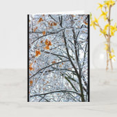 Schöne Schneeszene jedes Mal Karte (Gelbe Blume)