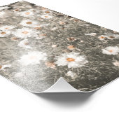 Schöne schneeweiße Wildblume Fotodruck (Ecke)