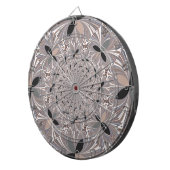 Schöne schöne Asche Grau Kaleidoskop nahtlos Dartscheibe (Vorderseite rechts)