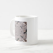 Schöne schöne Asche Grau Kaleidoskop nahtlos Kaffeetasse (Vorderseite Links)