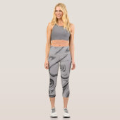 Schöne, schöne ash graue Textur Farbkunst drucken Capri Leggings (Vorderseite)