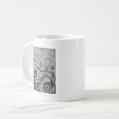 Schöne, schöne ash graue Textur Farbkunst drucken Kaffeetasse (Vorderseite Links)