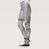 Schöne, schöne ash graue Textur Farbkunst drucken Leggings (Links)
