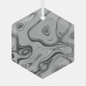 Schöne, schöne ash graue Textur Farbkunst drucken Ornament Aus Glas (Vorderseite)