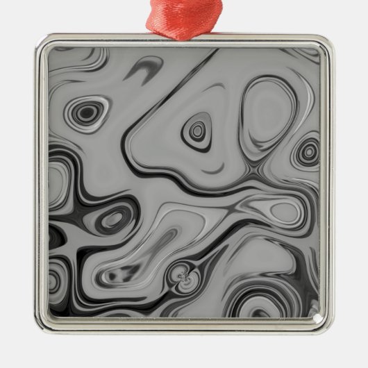 Schöne, schöne ash graue Textur Farbkunst drucken Ornament Aus Metall (Vorne)