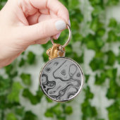 Schöne, schöne ash graue Textur Farbkunst drucken Schlüsselanhänger (Hand)