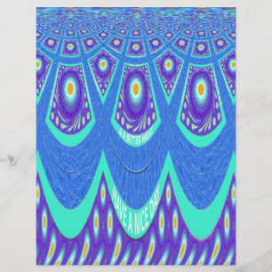 Schöne, schöne Cyan Blue Batik Print Vektor Kunst