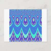 Schöne, schöne Cyan Blue Batik Print Vektor Kunst