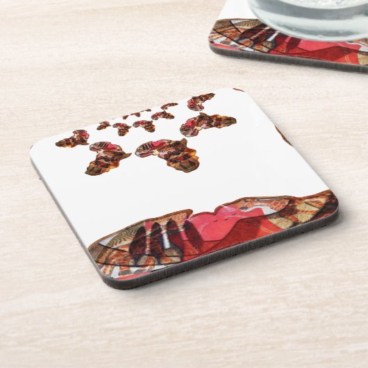 Schöne, schöne Farben Getränkeuntersetzer (Linke Seite)