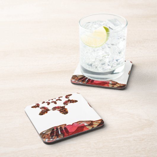 Schöne, schöne Farben Getränkeuntersetzer (Rechte Seite)