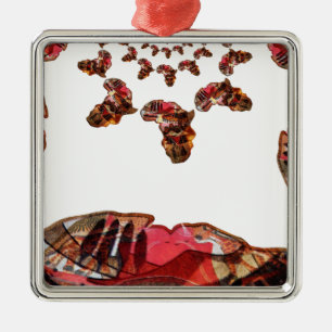 Schöne, schöne Farben Silbernes Ornament