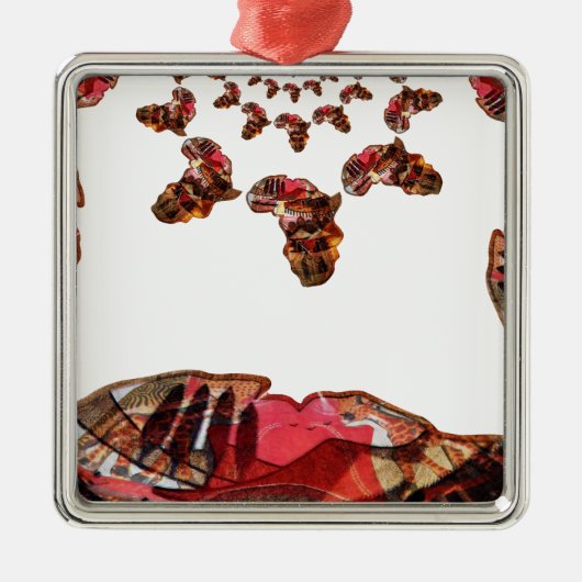 Schöne, schöne Farben Silbernes Ornament (Vorne)