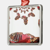 Schöne, schöne Farben Silbernes Ornament (Links)