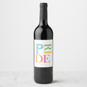 SCHÖNE SCHÖNE, FARBSCHNELLE FUN PRIDE TYPOGRAPHIE WEINETIKETT